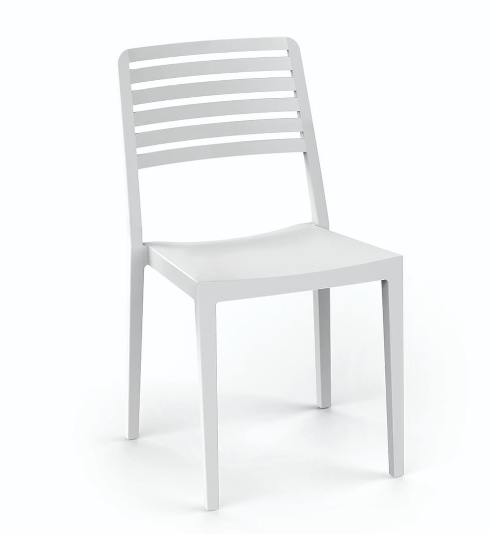 Cadeira de Exterior Polipropileno Reforçado Branco