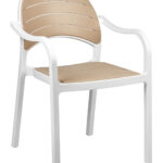 Cadeira de Exterior Polipropileno Branco-Creme SENIA BC