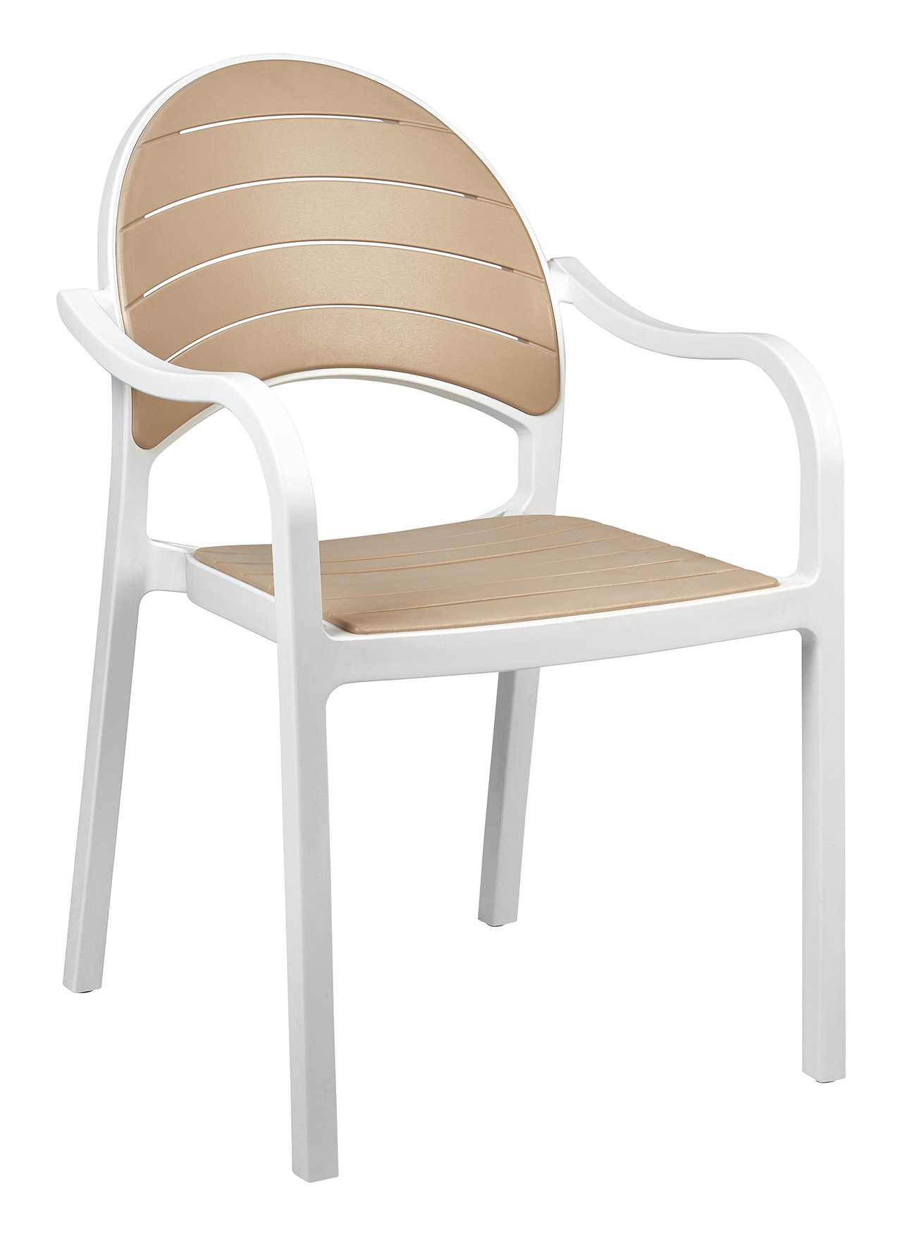 Cadeira de Exterior Polipropileno Branco-Creme SENIA BC