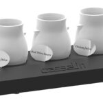 Suporte de Molhos com 3 Frascos Porcelana 380mm