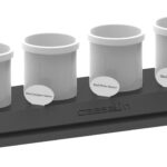Suporte para Molhos com 4 Frascos de Porcelana 1.25L