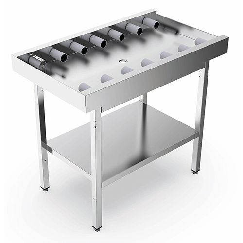 Tapete de Rolos Inox para Fim de Linha 2100x650x880 mm