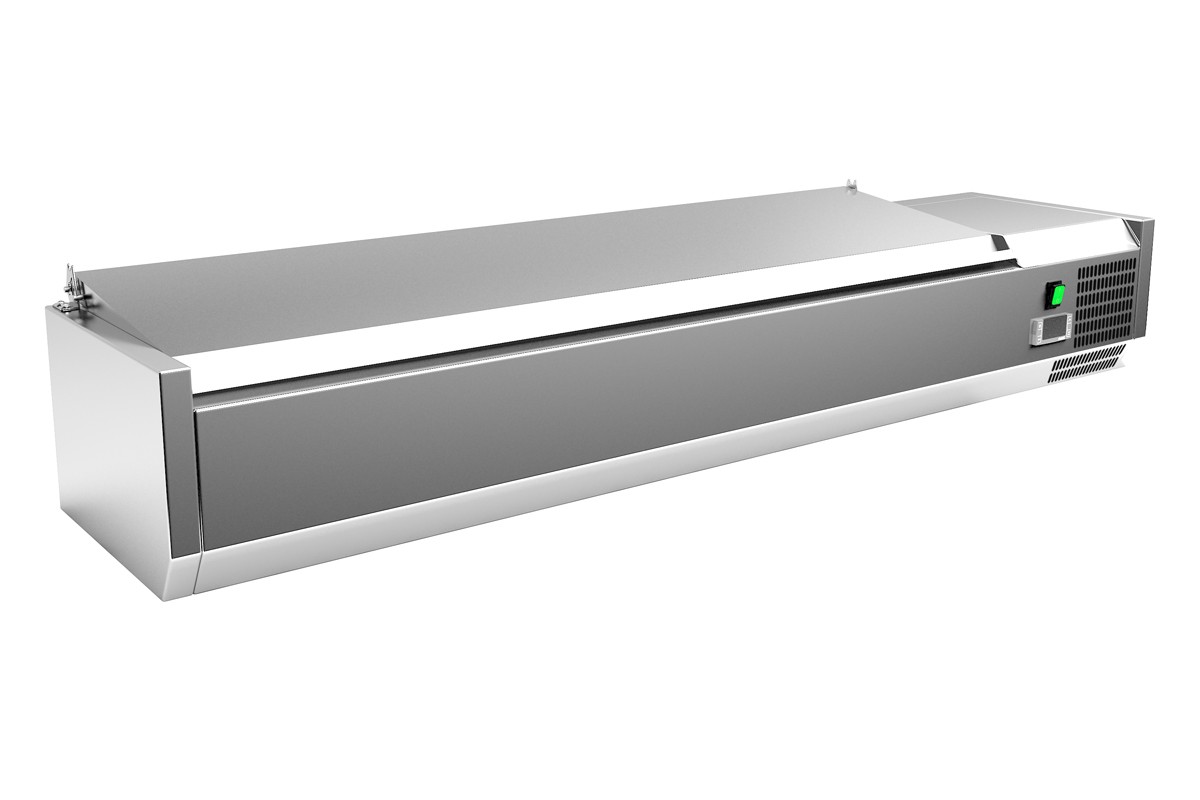 Vitrine de Balcão Refrigerada para Tabuleiros GN 1500 mm