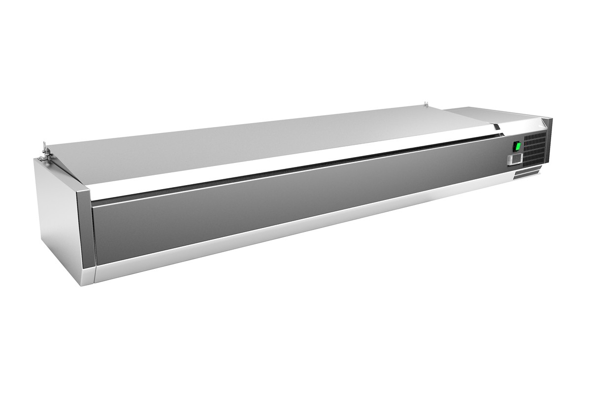 Vitrine Refrigerada Expositora 8 Tabuleiros GN 1/3, 1800mm