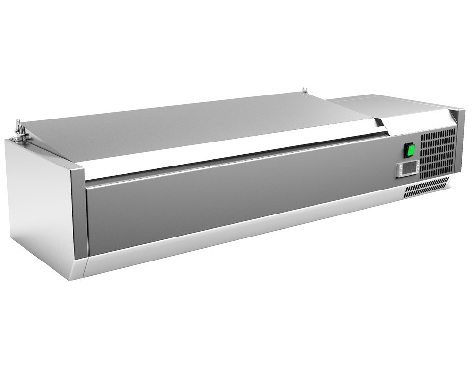 Vitrine Refrigerada Expositora de Balcão para 5x GN 1/4