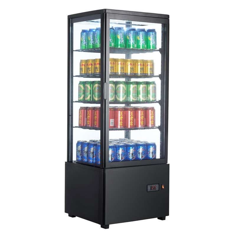 Vitrine Refrigerada Expositora 98L Preta 447x400x1199mm