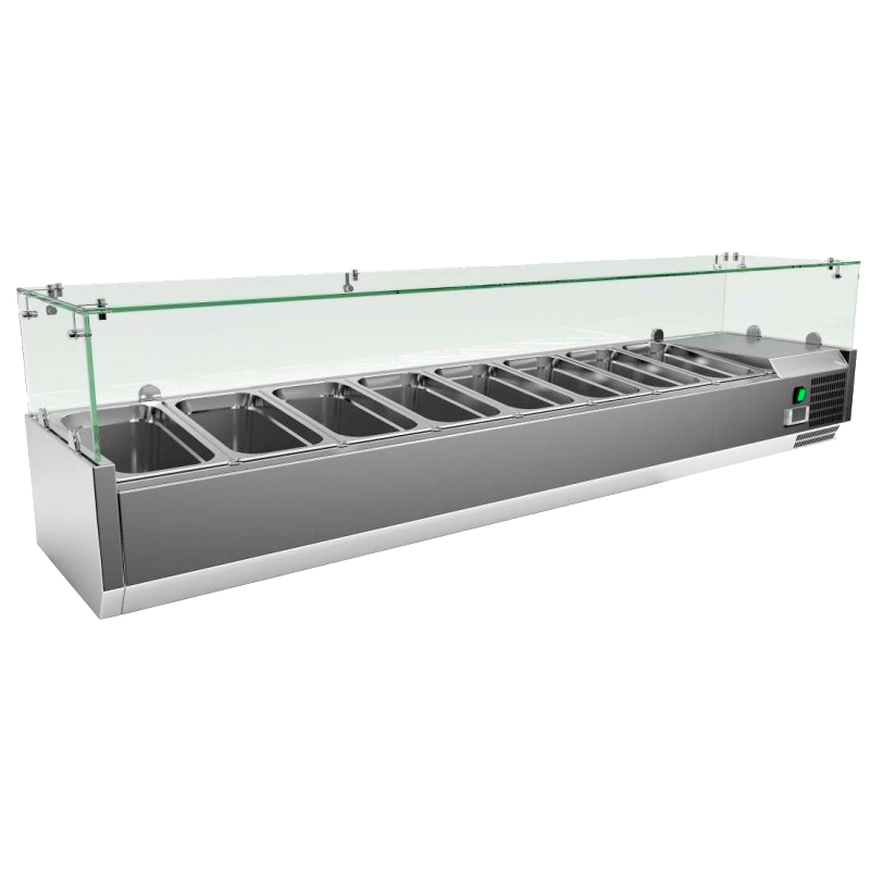 Vitrine Refrigerada para Ingredientes GN 1/3 - 2000mm