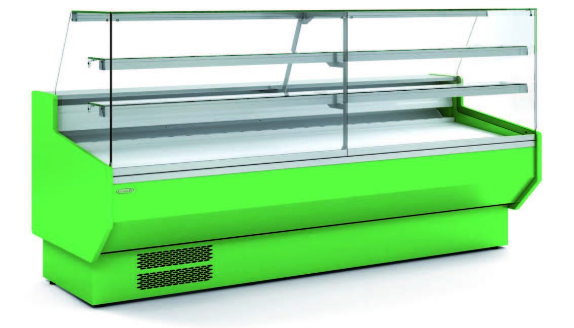 Vitrine de Pastelaria Refrigerada Vidro Reto 2995x940x1235 mm