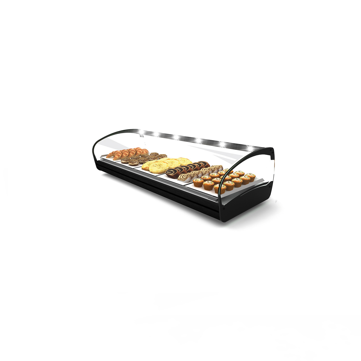Vitrine Aquecida de Bancada 1190mm para Pastelaria