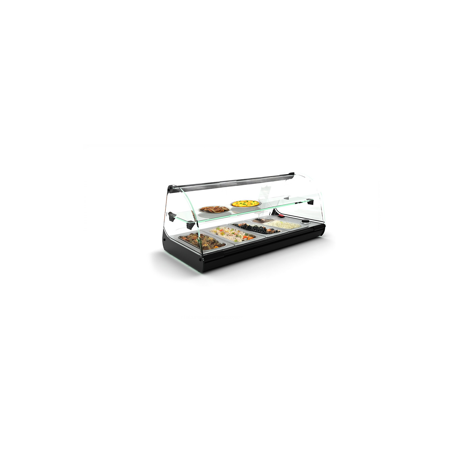 Vitrine Aquecida de Bancada 840mm para Snacks