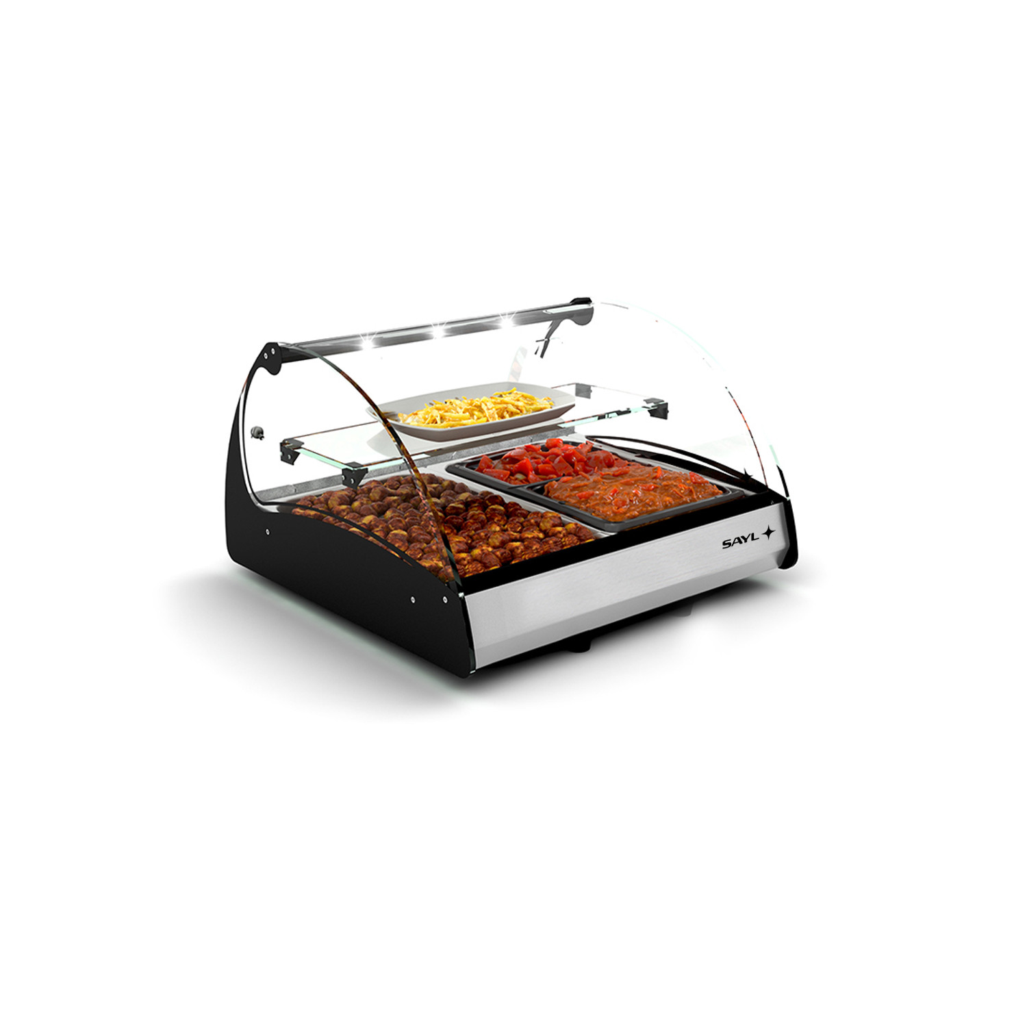 Vitrine Aquecida de Bancada CS2 - 2xGN1/1 - Portas Deslizantes