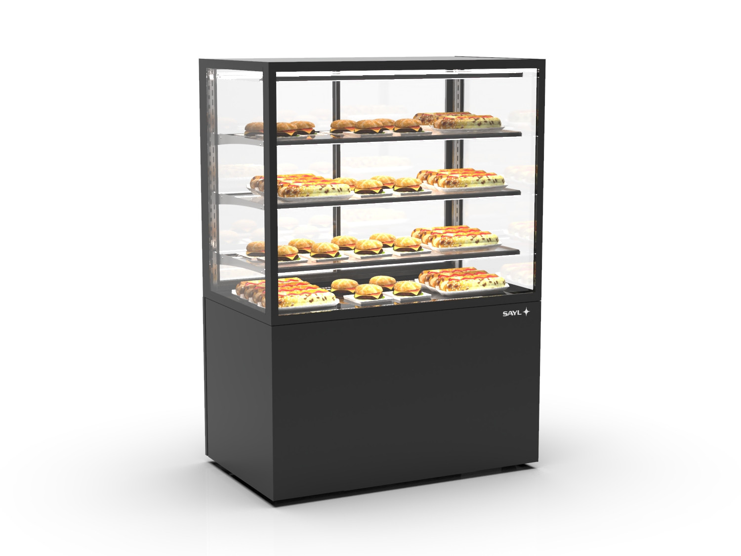 Vitrine Expositiva Aquecida Vertical 1050W com 3 Prateleiras