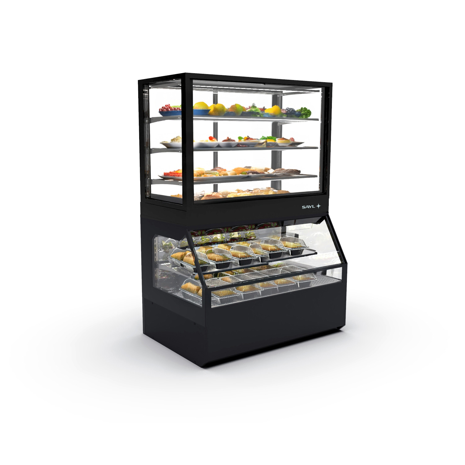 Vitrine Combinada Quente e Neutra Industrial 1200mm