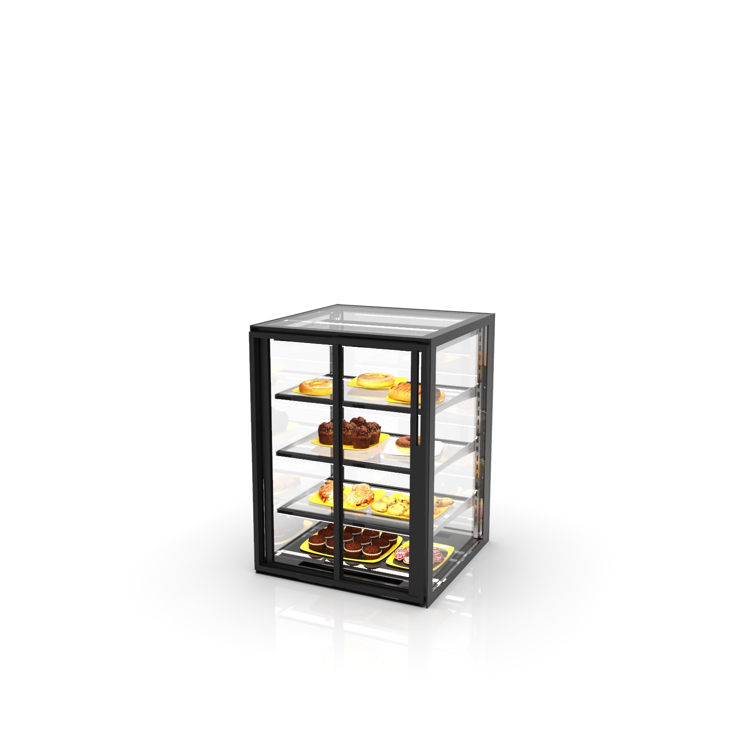 Vitrine Expositora Neutra IN60-80NA com 3 Prateleiras