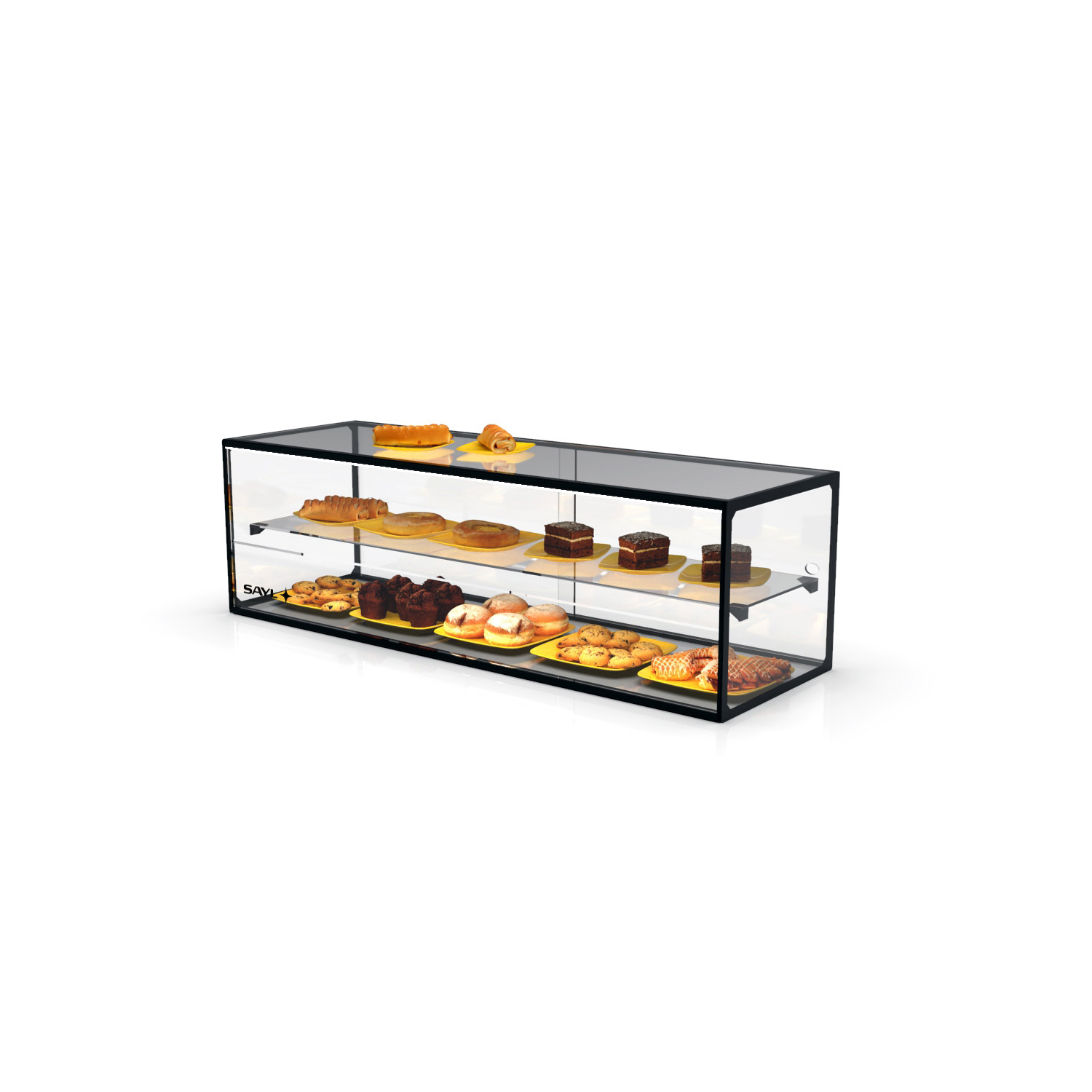 Vitrine Expositora Neutra 1200x390x375mm VIDRO TEMPERADO