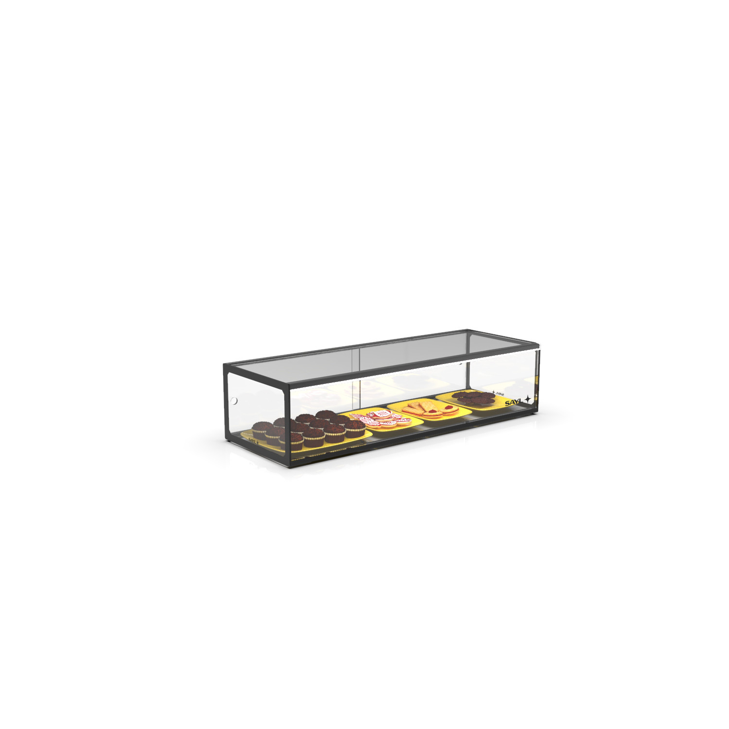 Vitrine Expositora Neutra de Balcão com LED 920mm