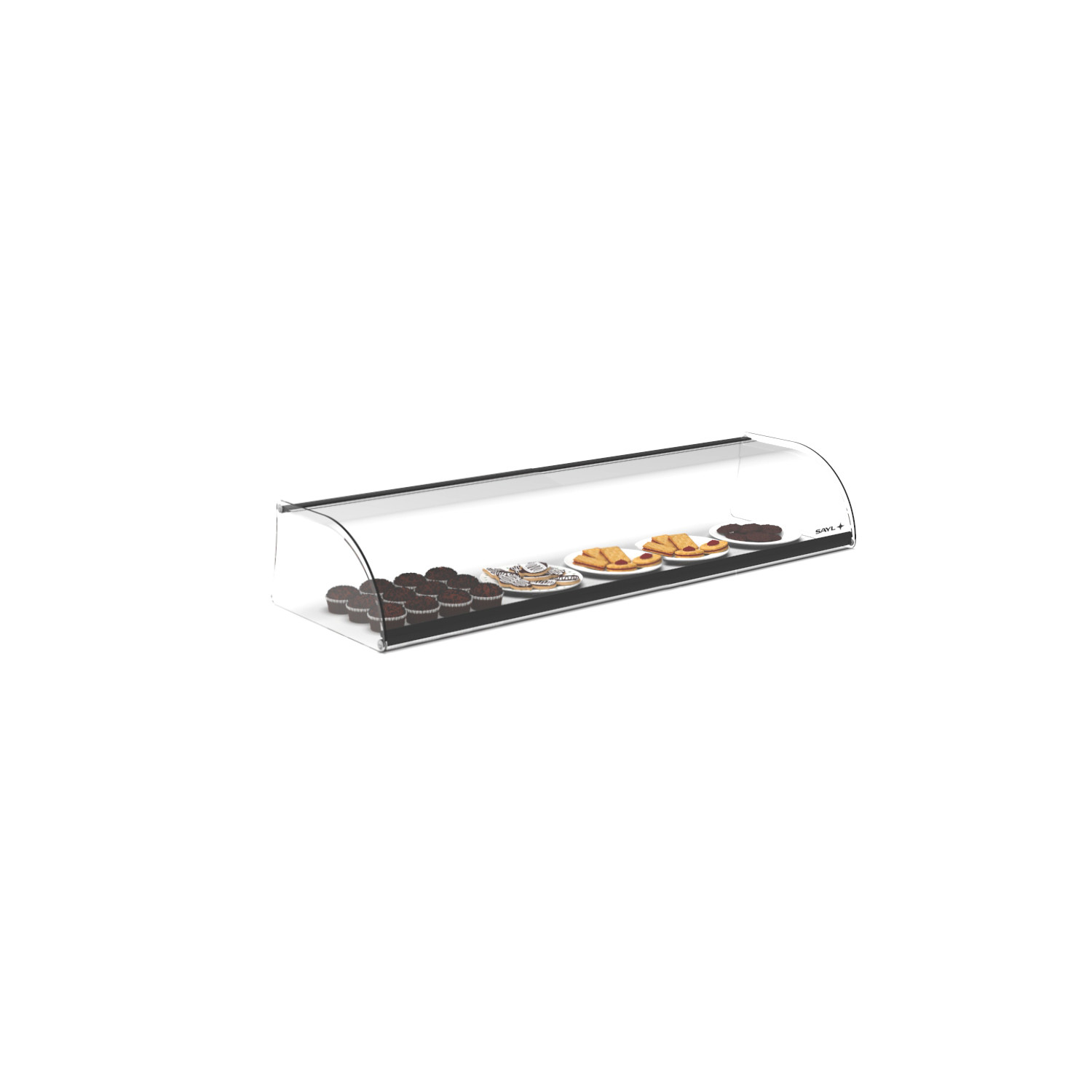 Vitrine Expositora Neutra de Balcão 1190x380x170mm
