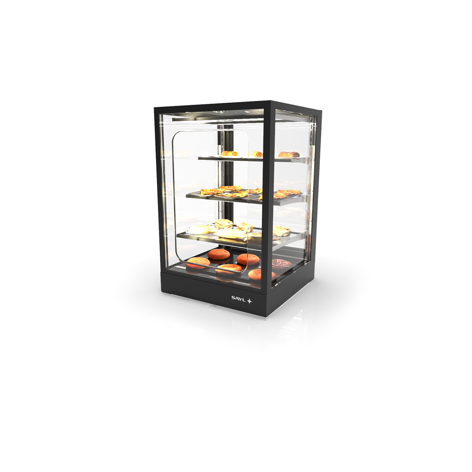 Vitrine Neutra de Bancada IN60-80NG com 3 Prateleiras