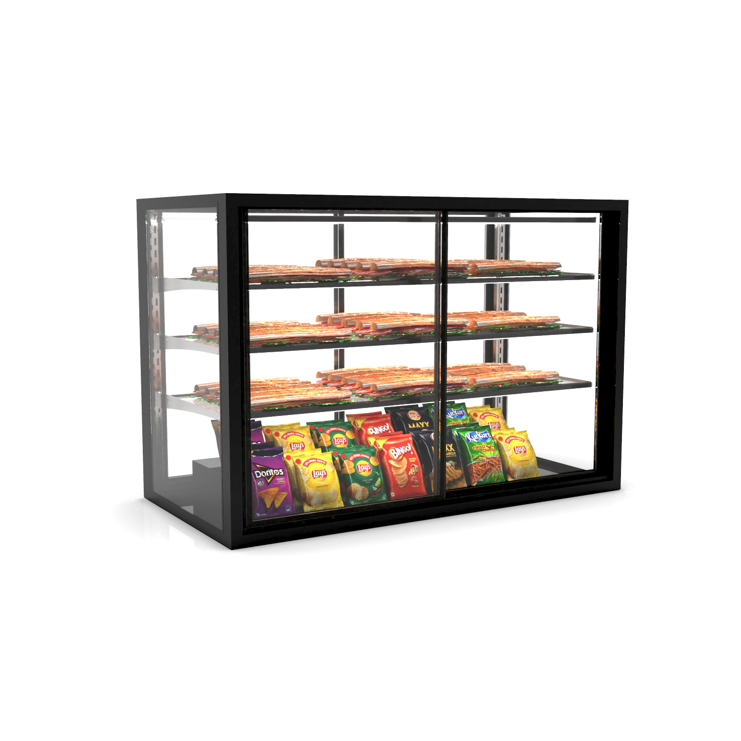 Vitrine Neutra de Bancada com Portas Deslizantes
