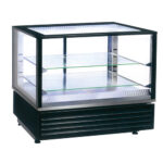 Vitrine Panorâmica Quente de Bancada 2x GN 1/1 - Preta