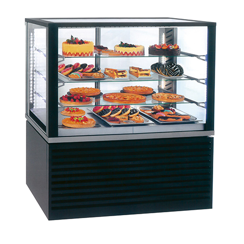 Vitrine Panorâmica Refrigerada 3x GN1/1, 1200mm, Preta