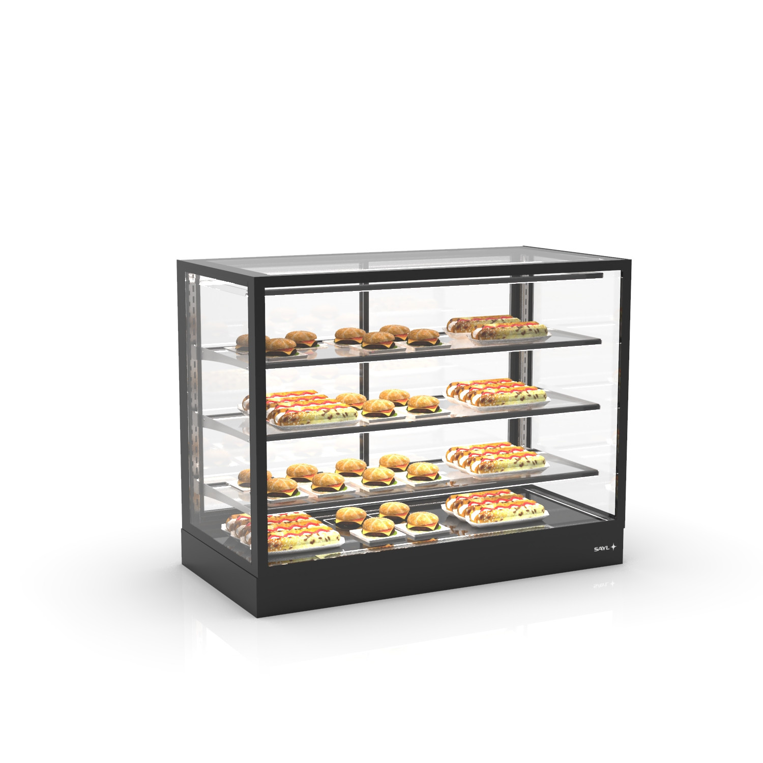 Vitrine Quente Expositora 3 Prateleiras +70°C