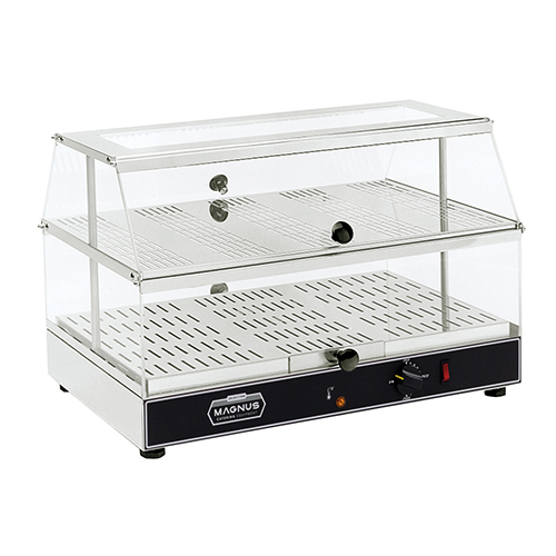 Vitrine Aquecida de Bancada 2x GN1/1 para Exposição