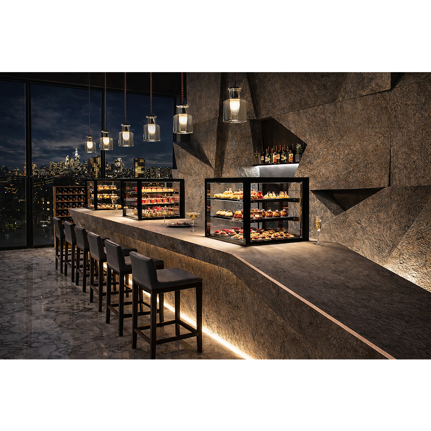 Vitrine de Quentes Drop-In 120cm