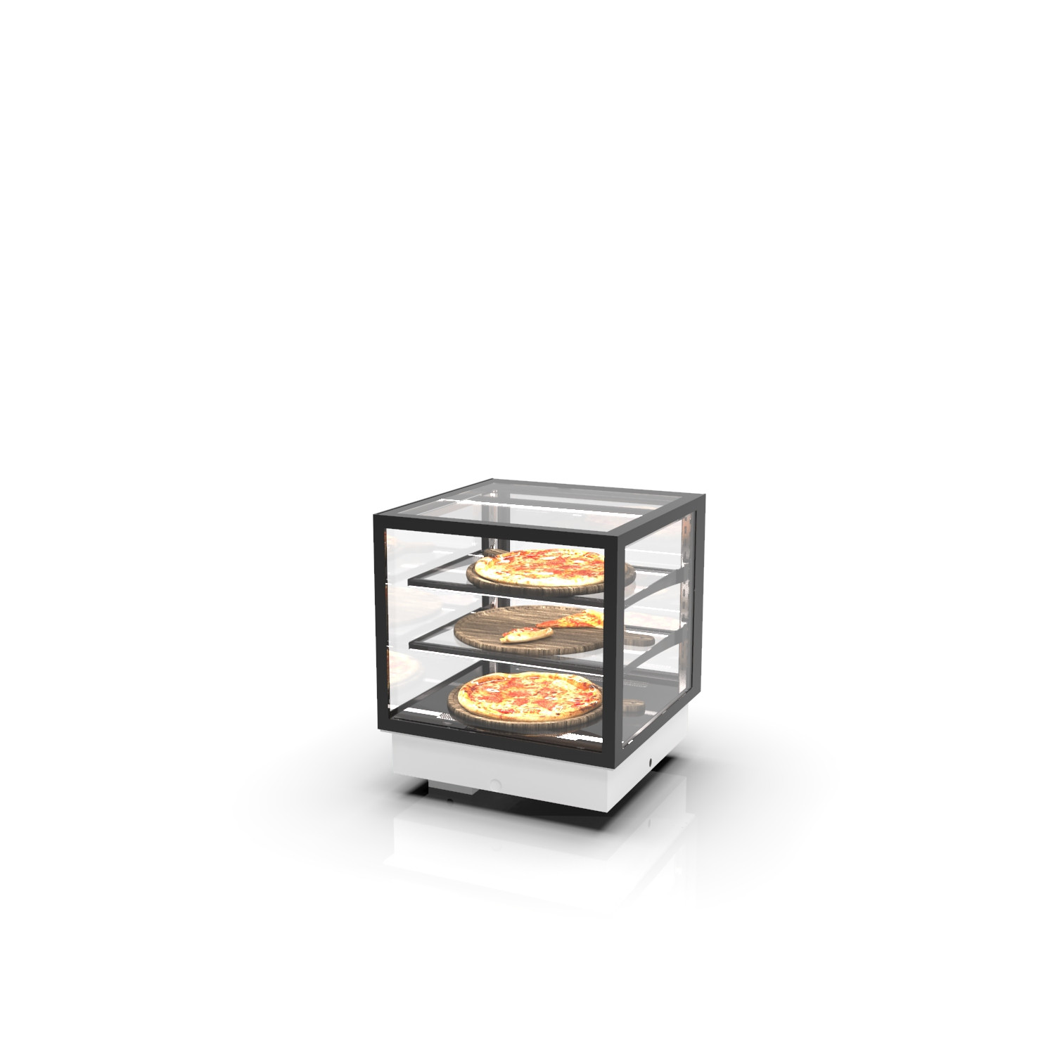 Vitrine de Quentes Drop-in Duas Prateleiras 600x600mm