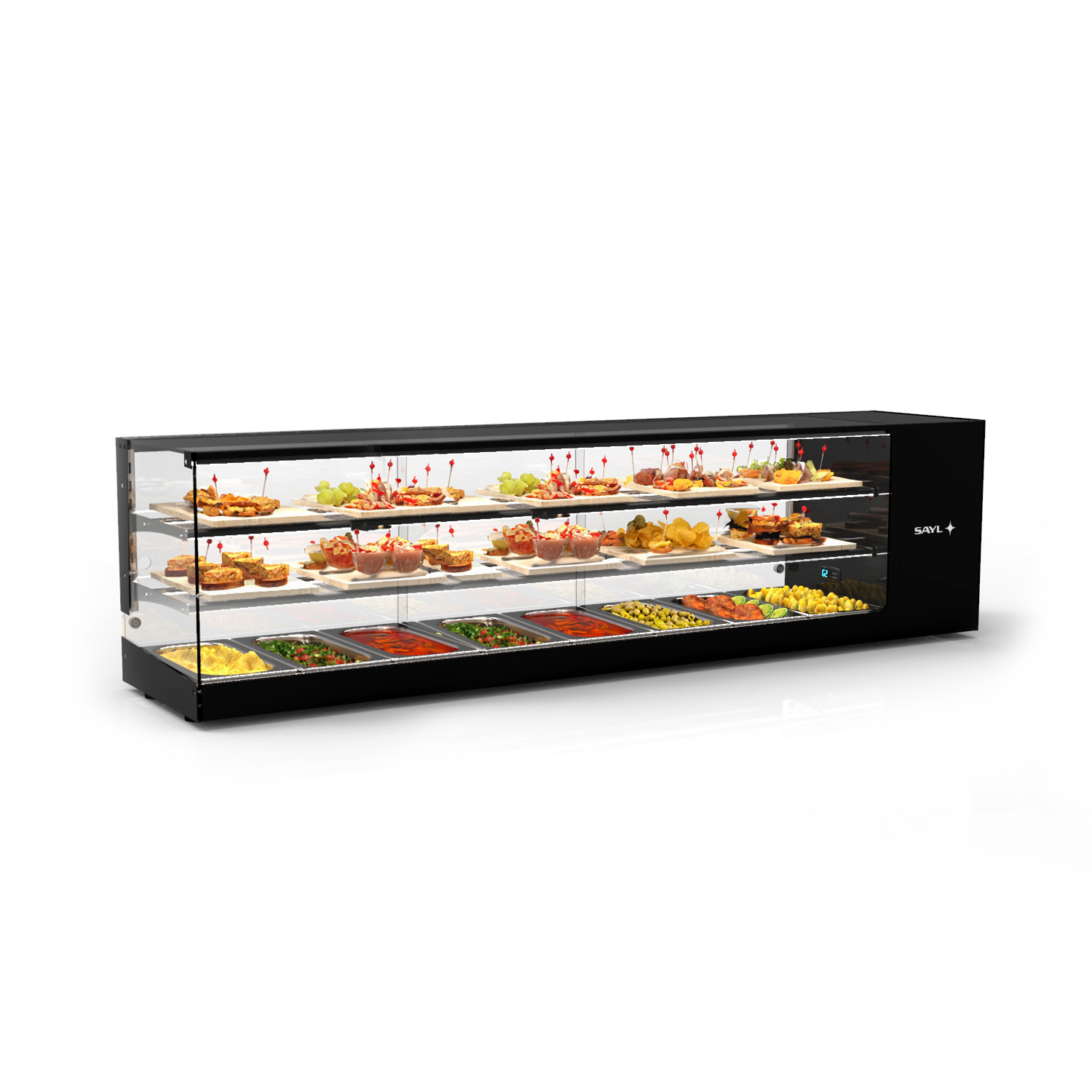 Vitrine Refrigerada Estática de Mesa Triple Nível