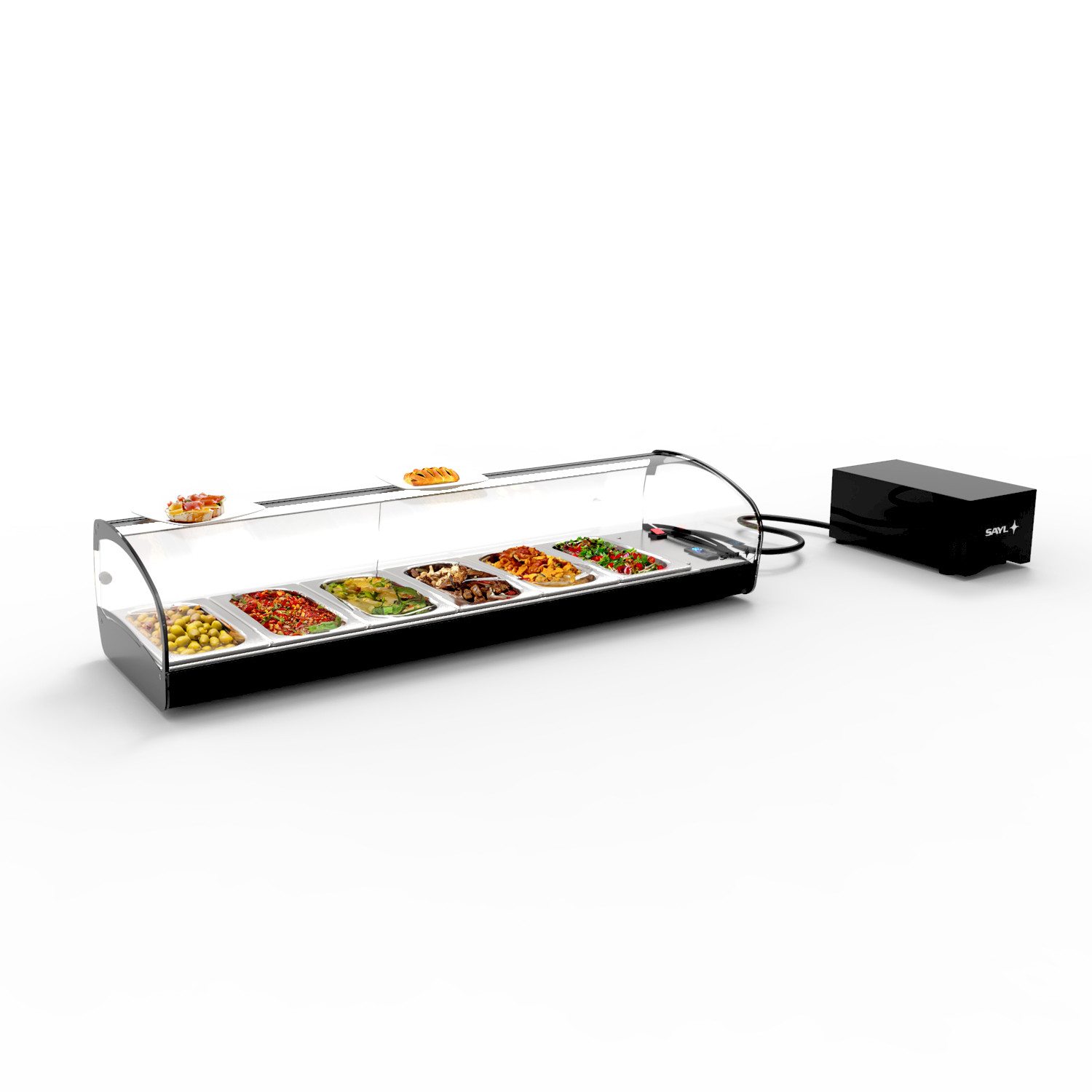 Vitrine Refrigerada de Bancada 6xGN1/3, 1190mm
