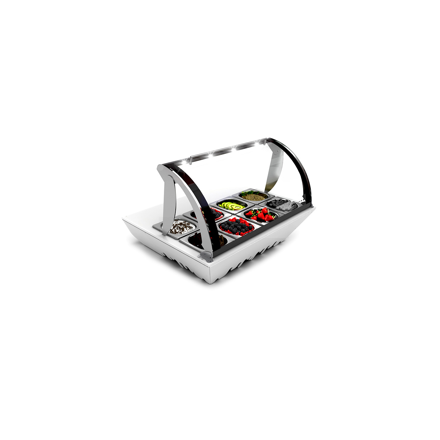 Vitrine Refrigerada de Bancada para Coberturas 8xGN1/1