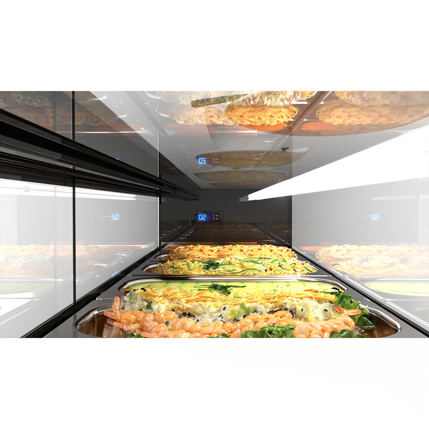 Vitrine Refrigerada de Bancada LED, 1680mm