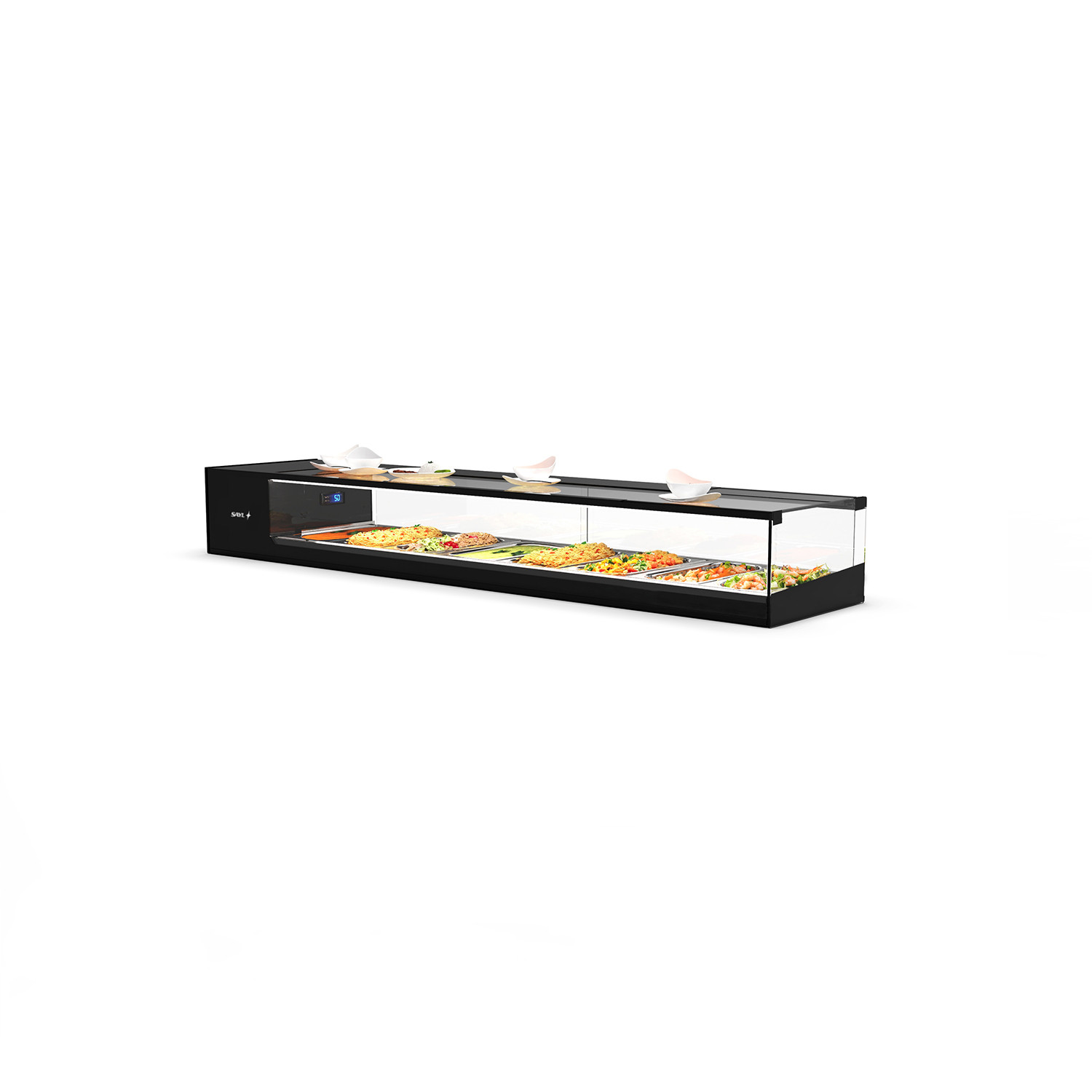 Vitrine Refrigerada de Bancada LED, 8 GN1/3