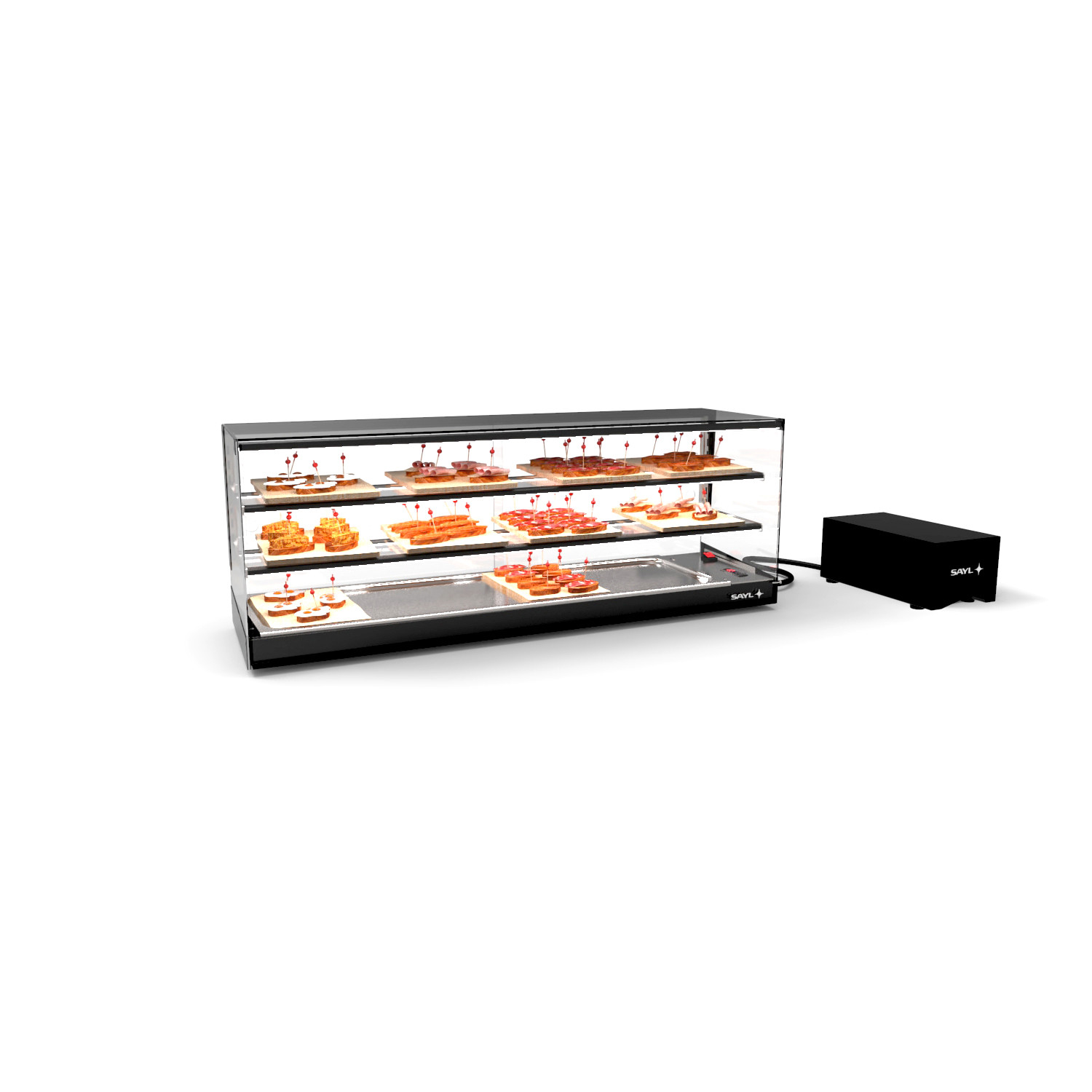 Vitrine Refrigerada de Bancada, Vidro Curvo, 1190mm