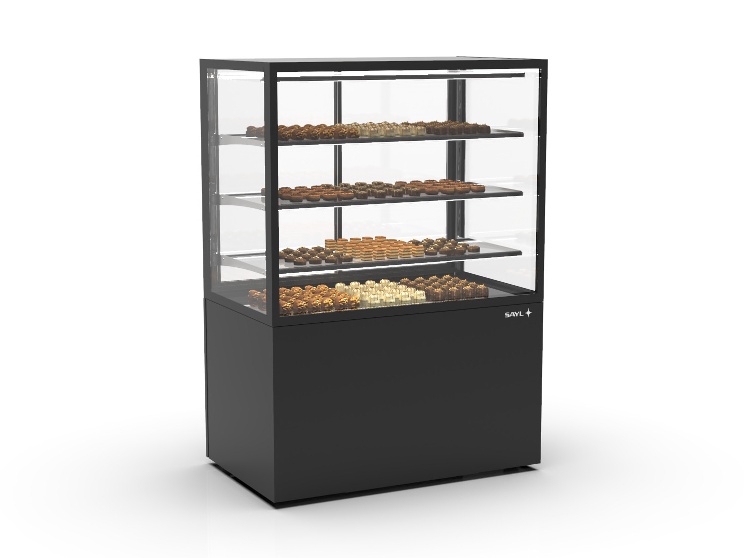 Vitrine Refrigerada Vertical controlo Humidade Preto