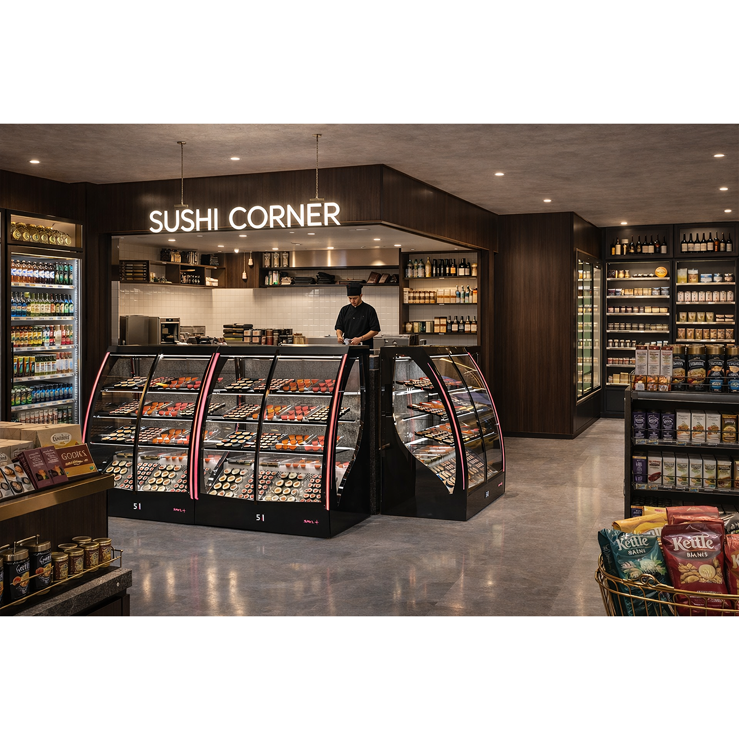 Vitrine Refrigerada Curva Frontal 1015mm PAK