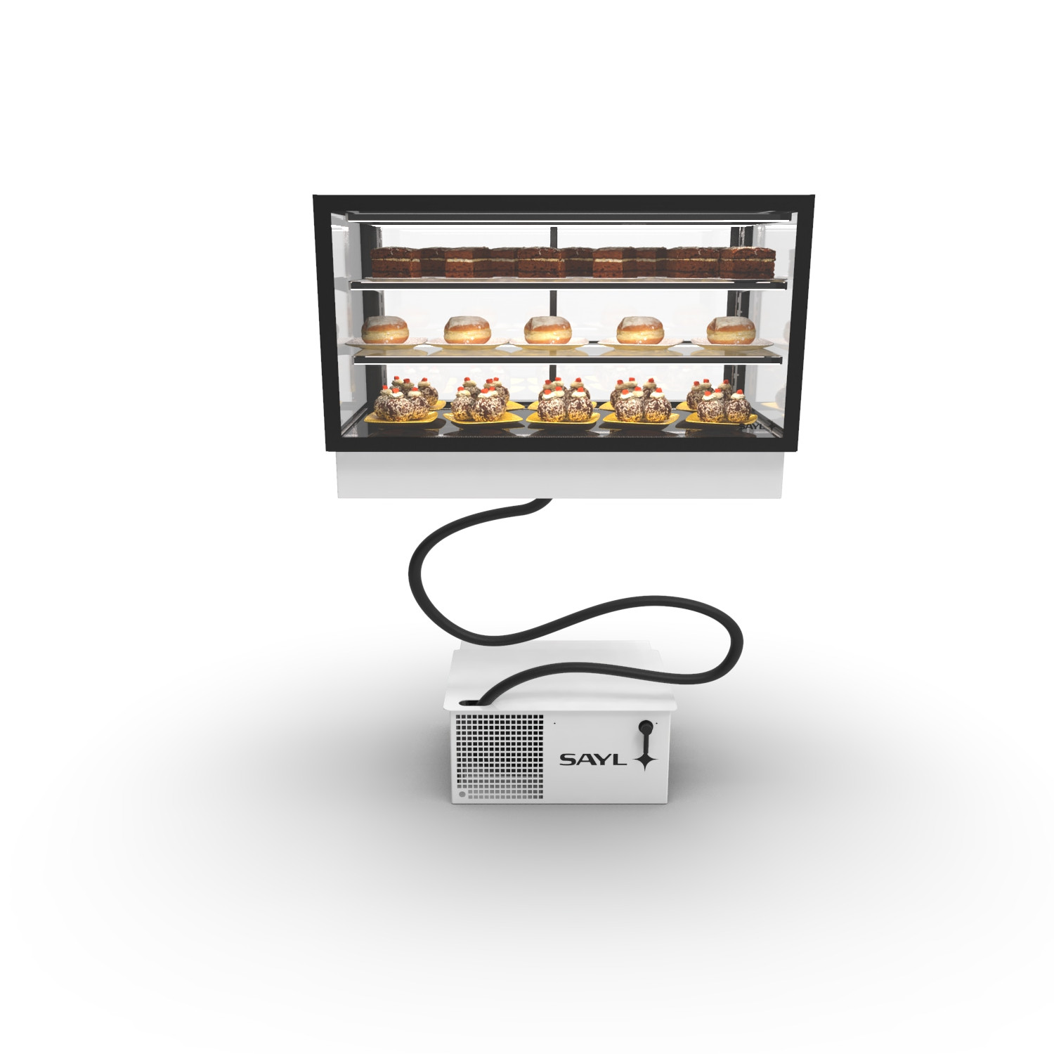 Vitrine Refrigerada Tipo Drop-In com 2 Prateleiras