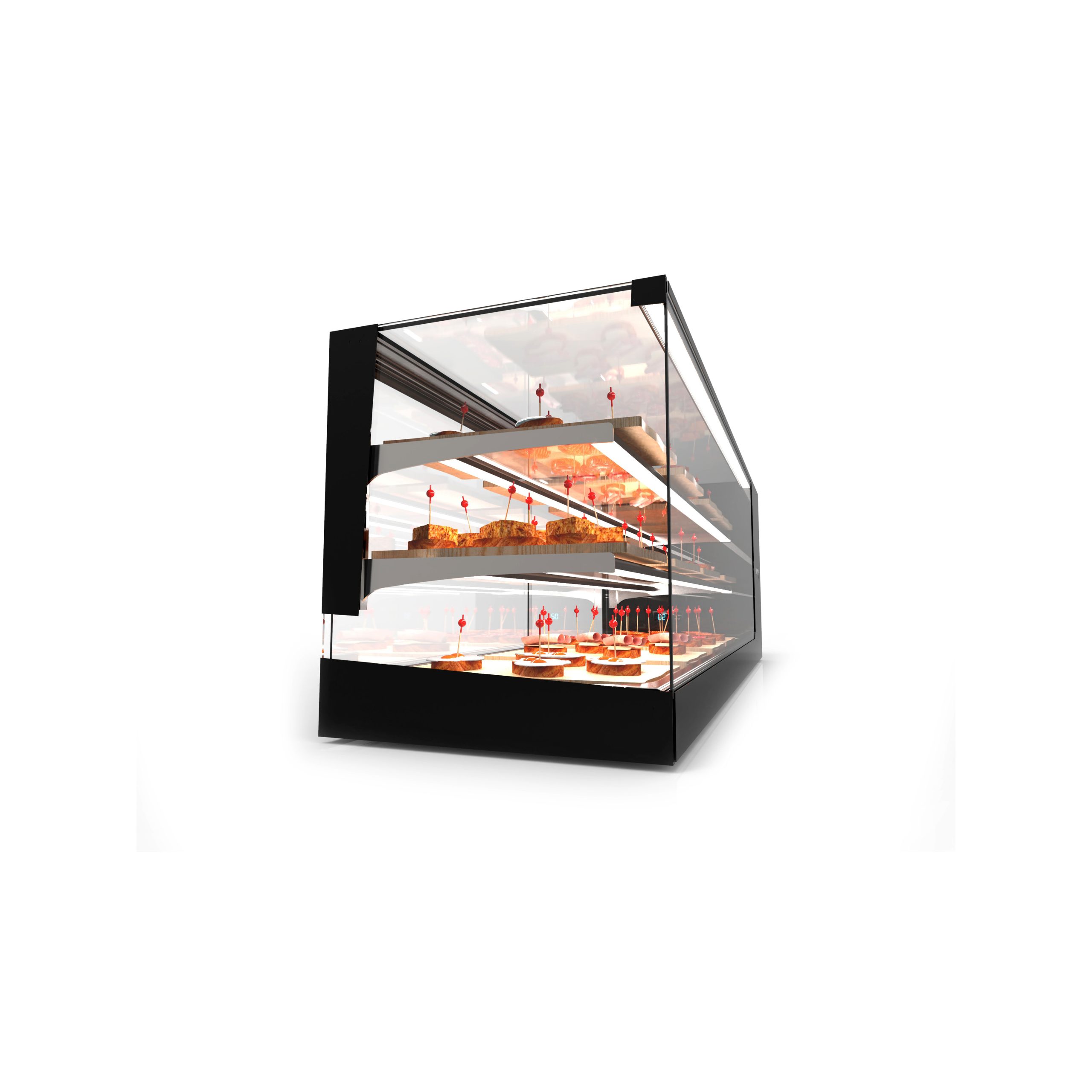 Vitrine Refrigerada Estática Lógica Triple com 2 Prateleiras