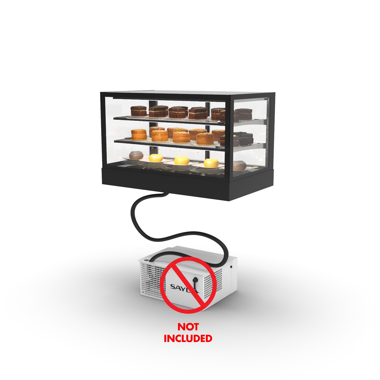 Vitrine Refrigerada Expositora 100cm com Portas Deslizantes