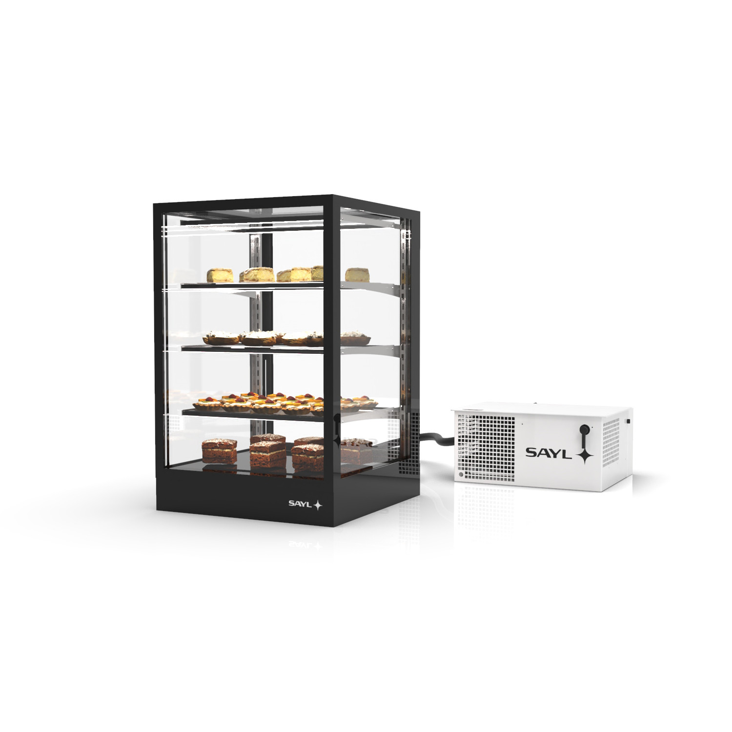 Vitrine Refrigerada Expositora Integrada Remota Preta