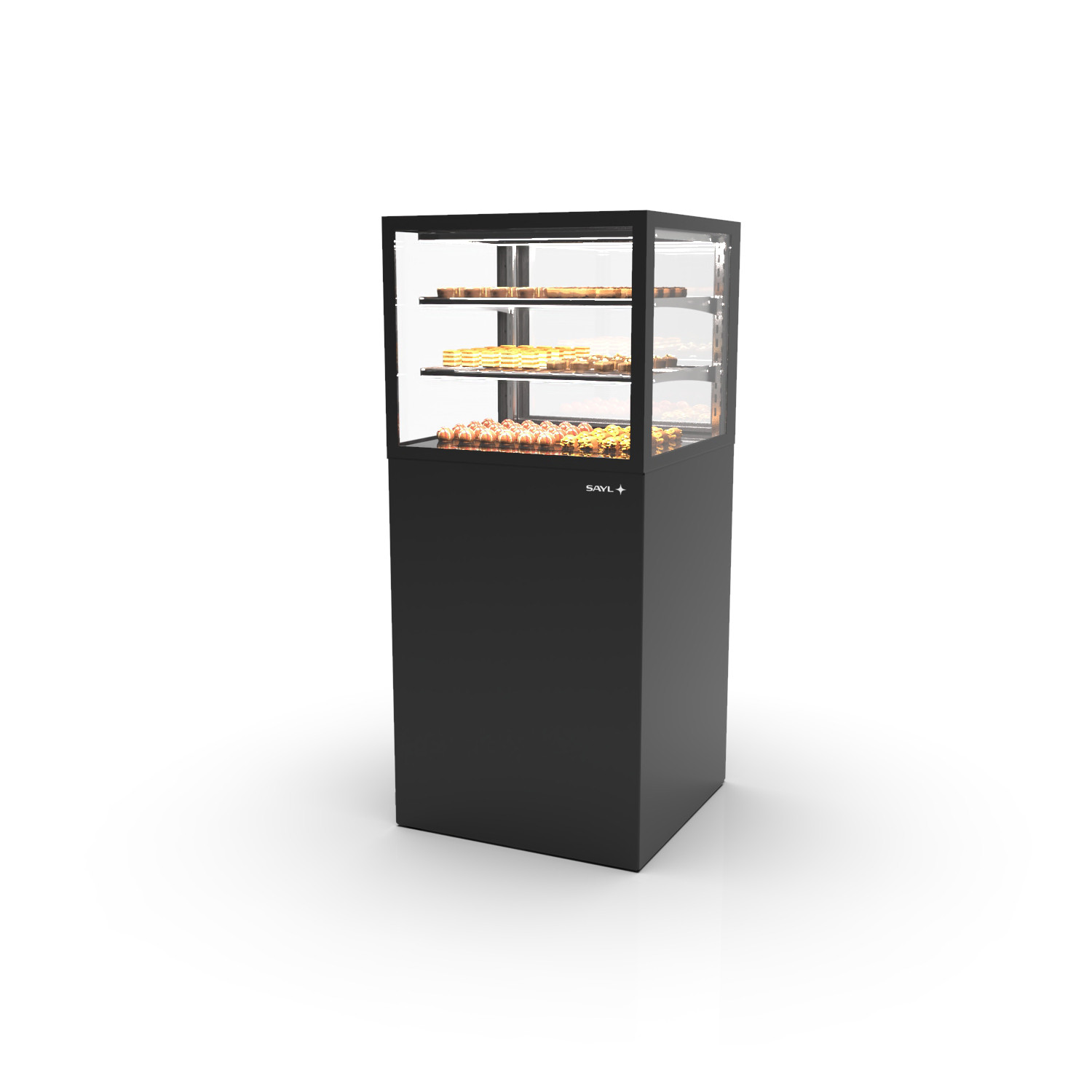 Vitrine Refrigerada Vertical com Controlo de Humidade Preto