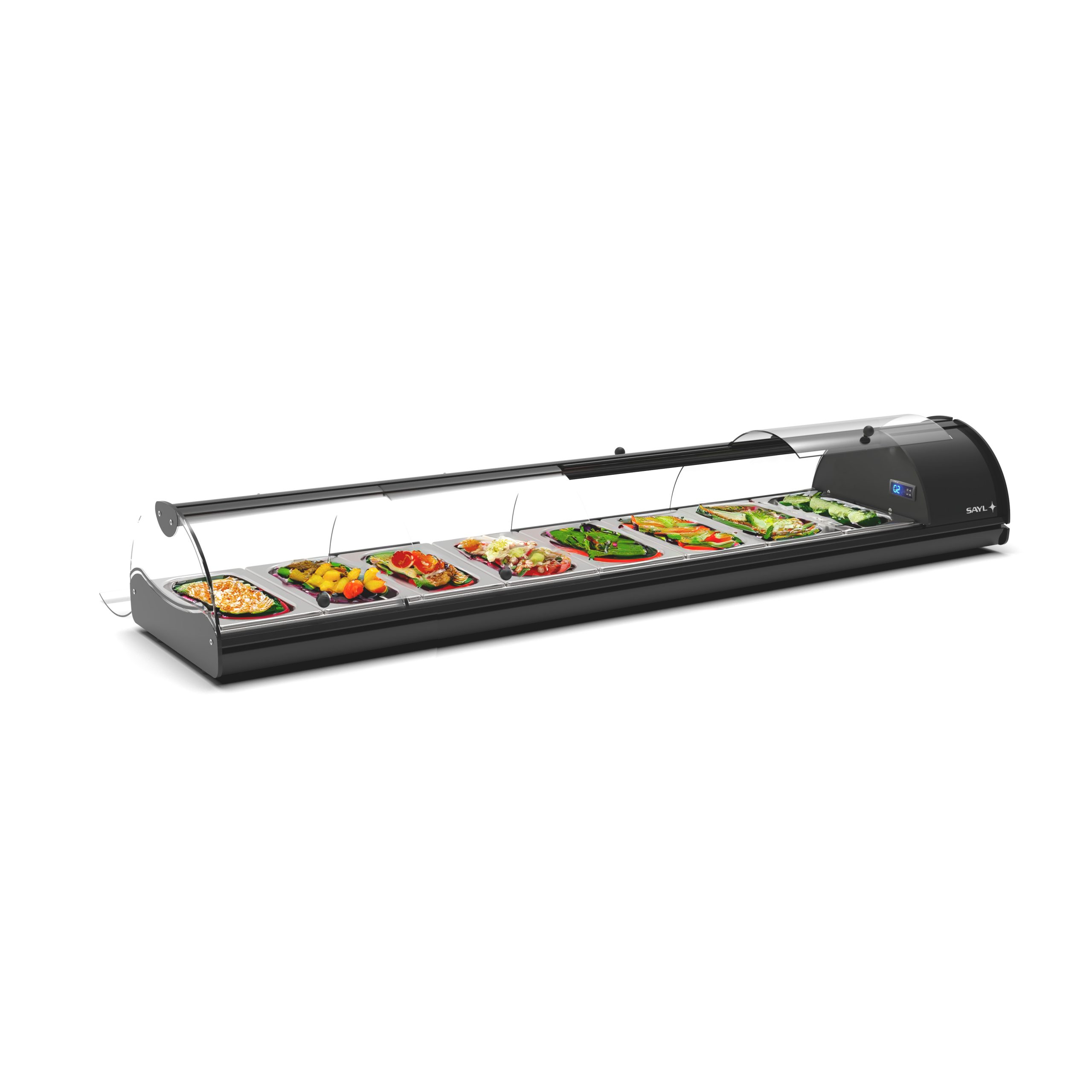 Vitrine Refrigerada Expositora Self-Service Curva GN 1/3