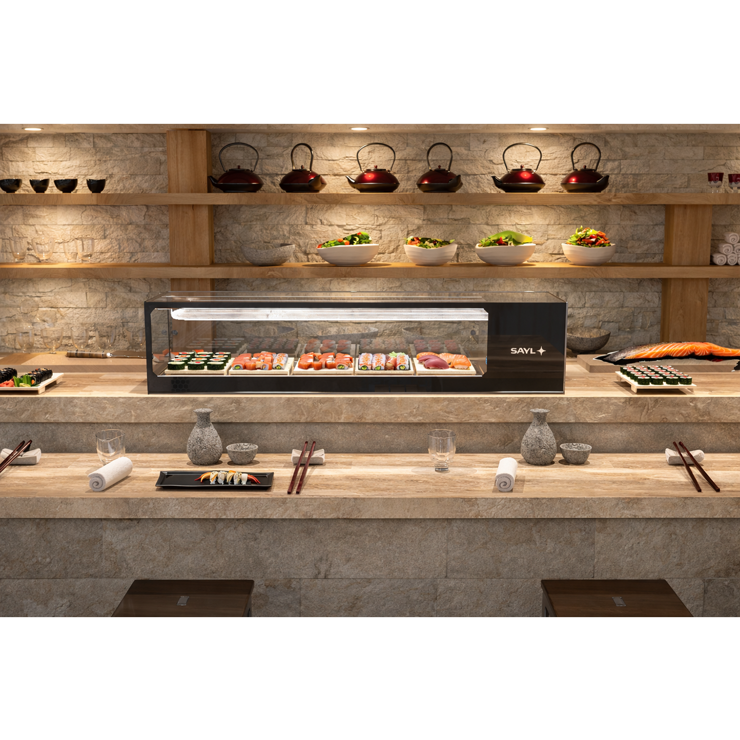 Vitrine Refrigerada para Sushi VTLG6SP 6xGN1/3