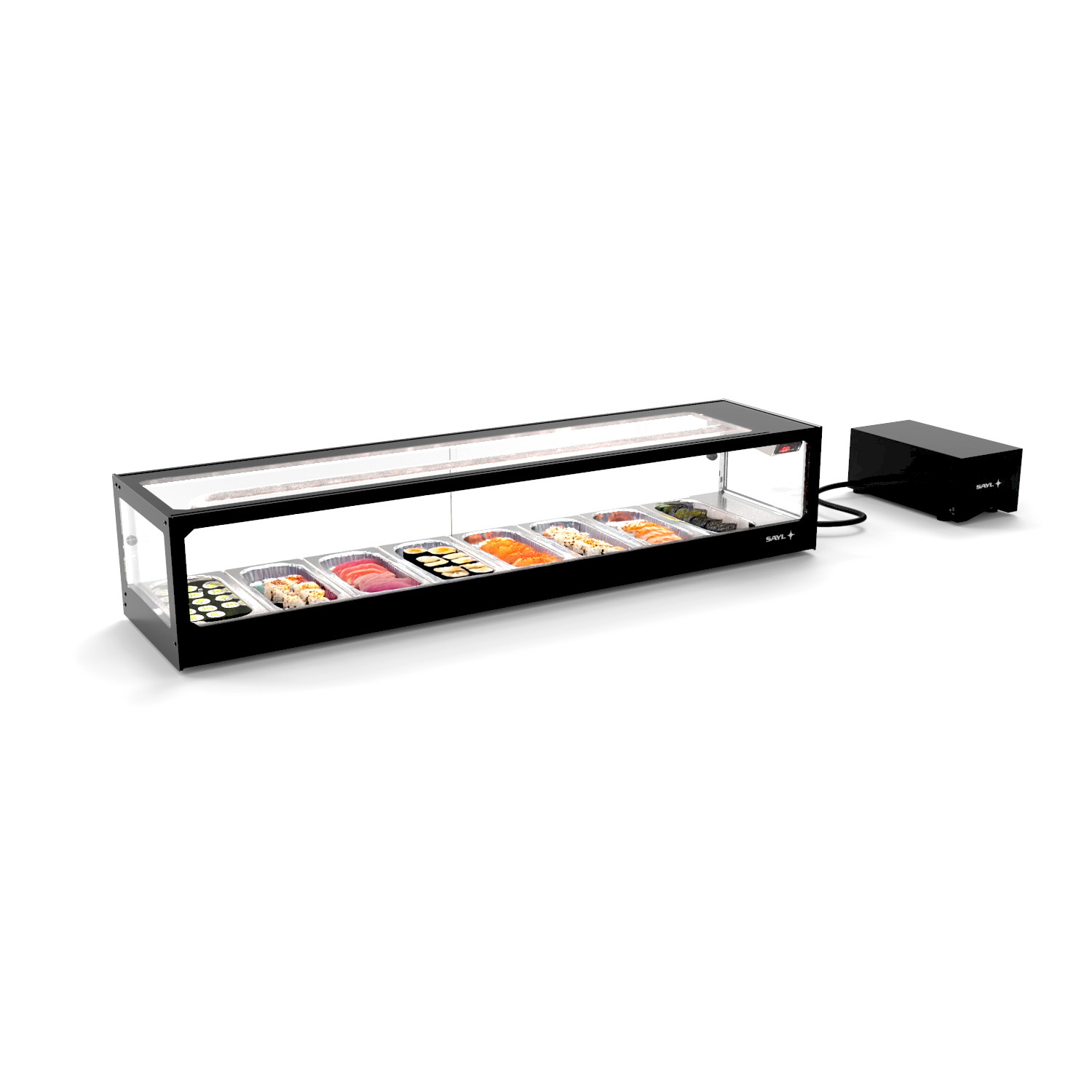 Vitrine Refrigerada Sushi LED Duplo Vidro 1540mm