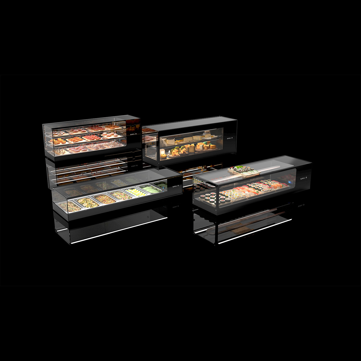 Vitrine Refrigerada Expositora de Tapas Estática