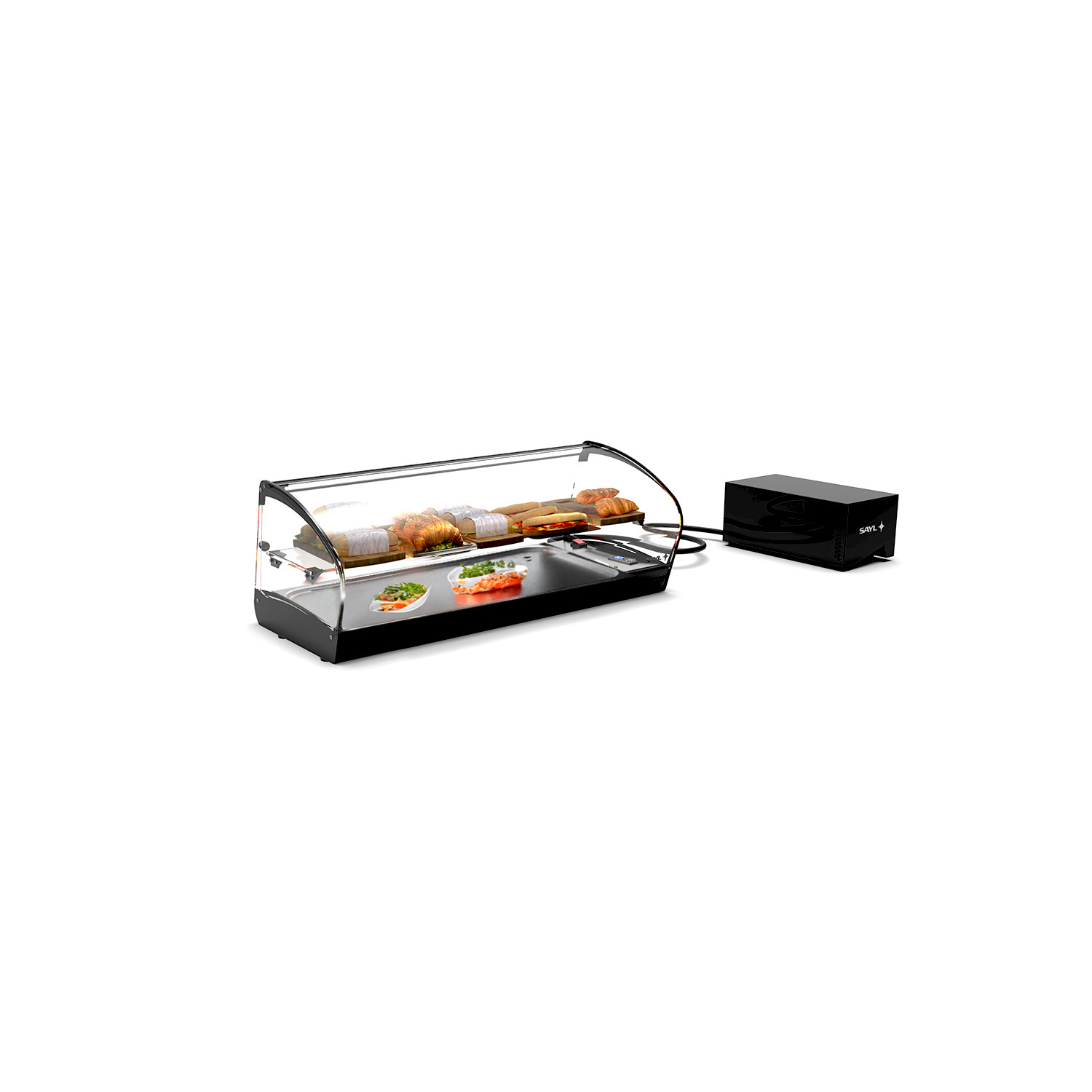 Vitrine Refrigerada para Tapas Estática Preta SK24GRP